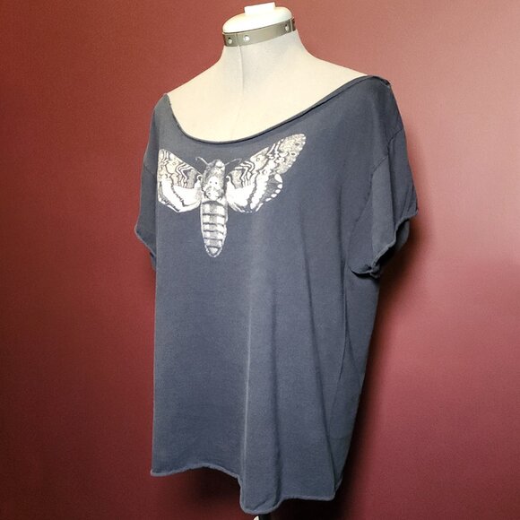 Death Moth - Distressed Vintage Shirt - Oversized Necromance Shirt - Picture 2 of 7